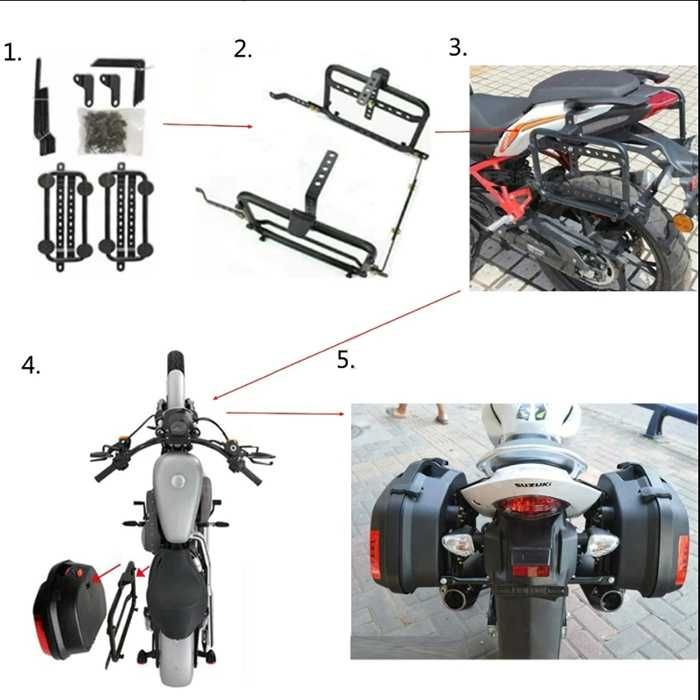 Cutii laterale pentru motocicletă / moto / 49 x 35 x 20 cm