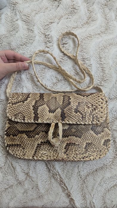 Geanta Vintage Piele Naturala de Piton anii 70'