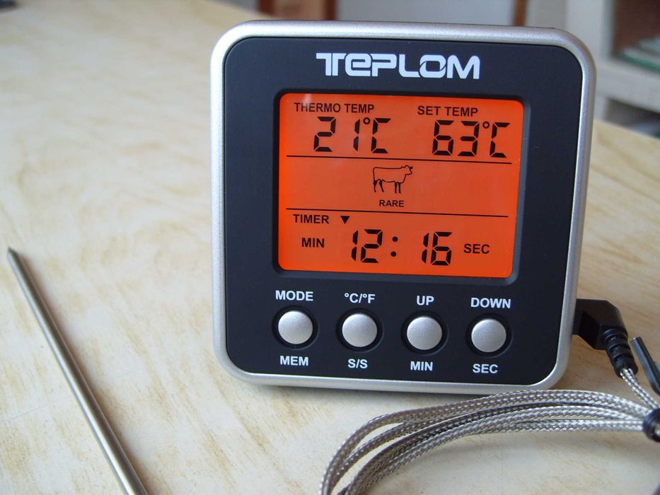 Готварски термометър TM-2381, с таймер и сонда. Българско ръководство