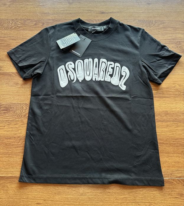 Мъжка,памучна,черна тениска Dsquared