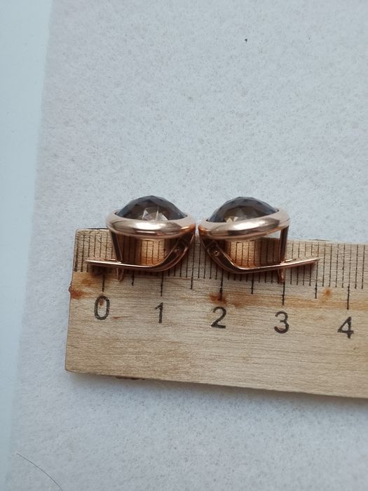 Серьги 585* раухтопаз