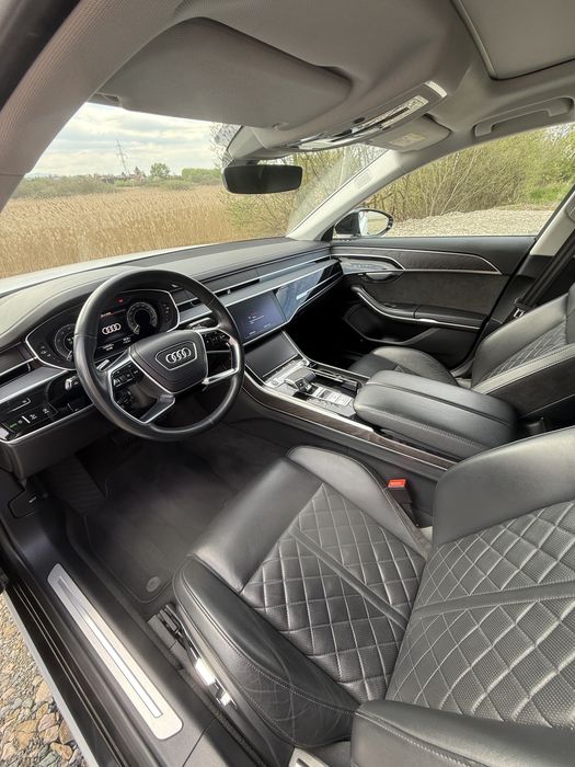 Audi A8L 60 TFSIe Quattro | 2021 | 124.929 km | Laser | HUD | ACC | Pano | Full Option | Plug-in Hybrid | Colant Alb Premium | TVA deductibil