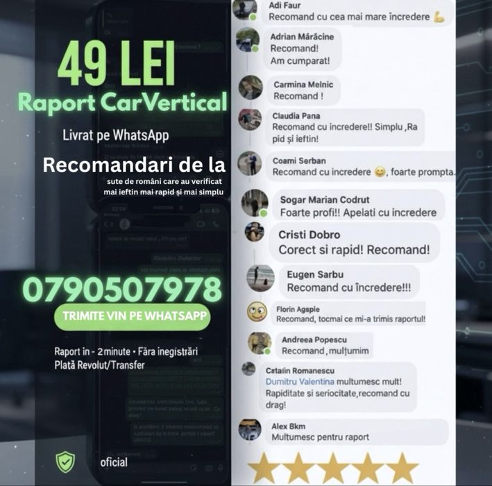 CarVertical doar 40 lei cel mai ieftin Verificare auto istoric