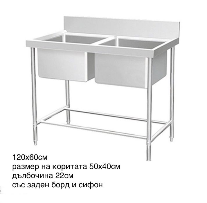 Мивки, Рафтове,маси от неръждавейка Нови!!!