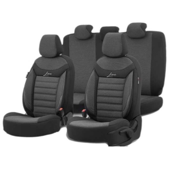 К-т Луксозна Тапицерия Automat-OTOM, Черна с черен шев, LINE Design