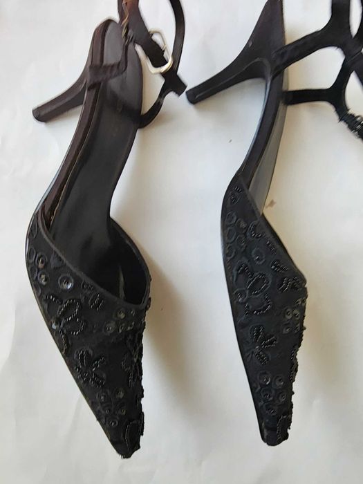 Pantofi eleganți Edward Paul cu toc stiletto, negri, mărimea 37