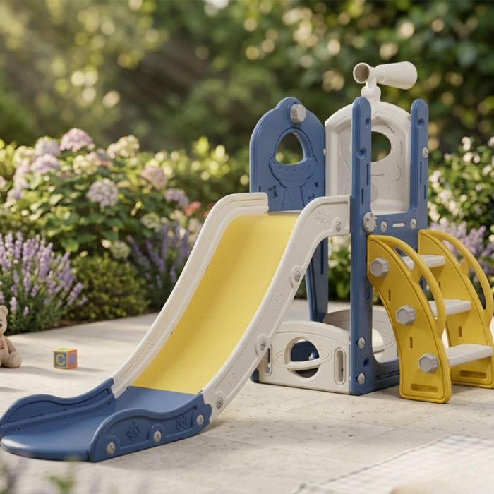 Детска пързалка за дома и градината - здрава конструкция, UV защита и бърз монтаж