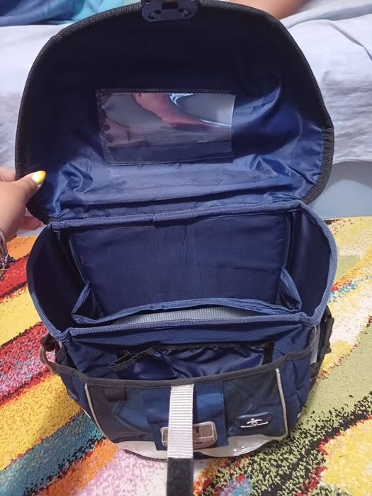 Ергономична ученическа раница-кутия Belmil Pixel за деца от 6 до 9г