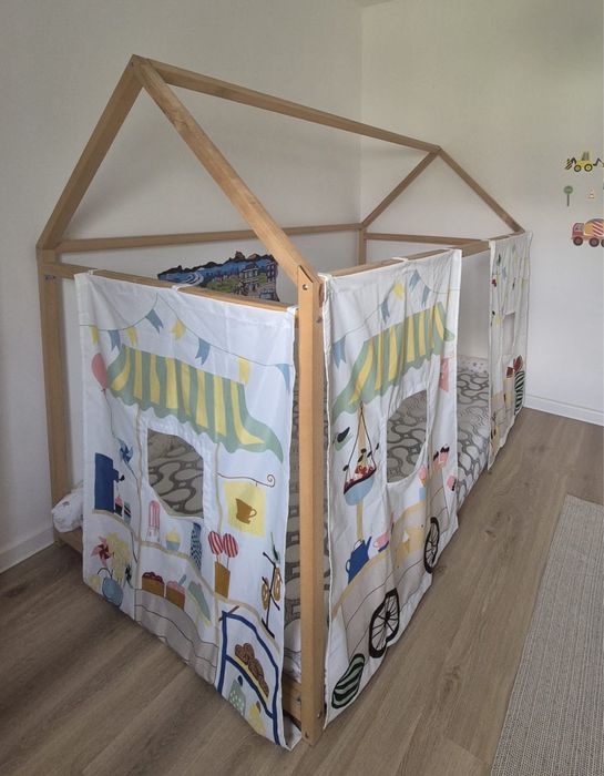 Patut copii tip casuta (somiera 120x200)