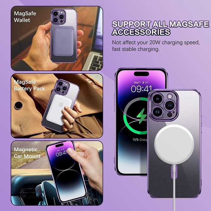 Husa Luxury MagSafe pentru iPhone 15 , 15 Pro , 15 Plus , 15 Pro Max