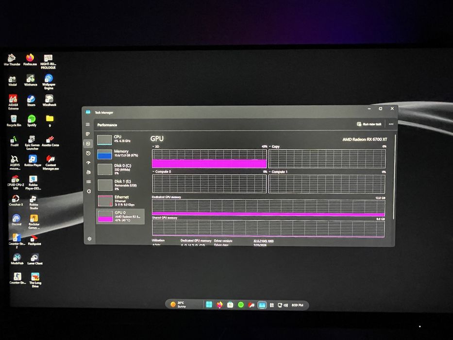 PC Gaming Ryzen 7 5700X / RX 6700 XT 12GB / 16GB + Monitor AOC 240Hz