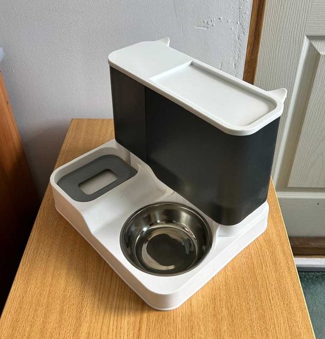 Dispenser hrana si apa pentru animale de companie, 2,8L cu 1L
