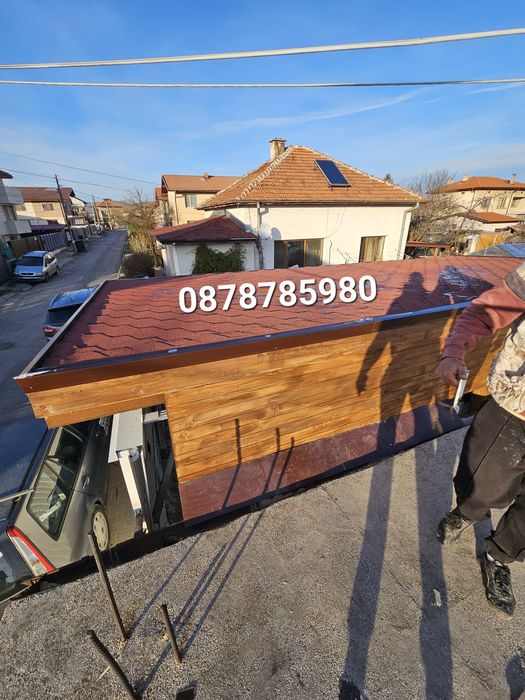 Ремонт на покриви Дървени навеси Бараки Козирки