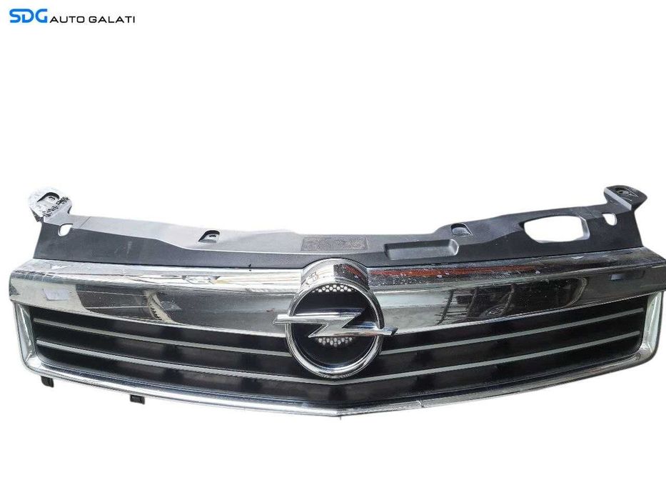 Grila Centrala cu Emblema Sigla de pe Bara Spoiler Fata cu Urechea Reparata Opel Astra H 2004 - 2010 Cod 13225775 13225780 [N3599]