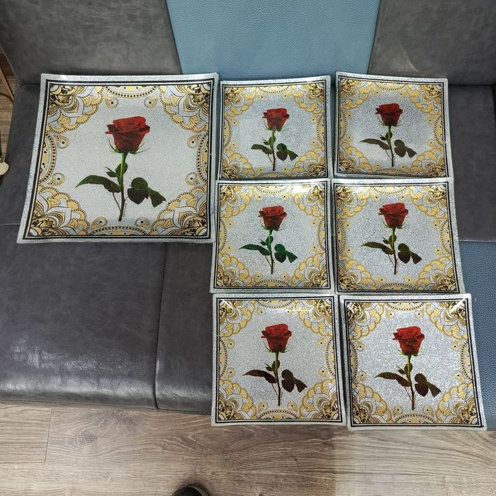 Тарелки с цветками