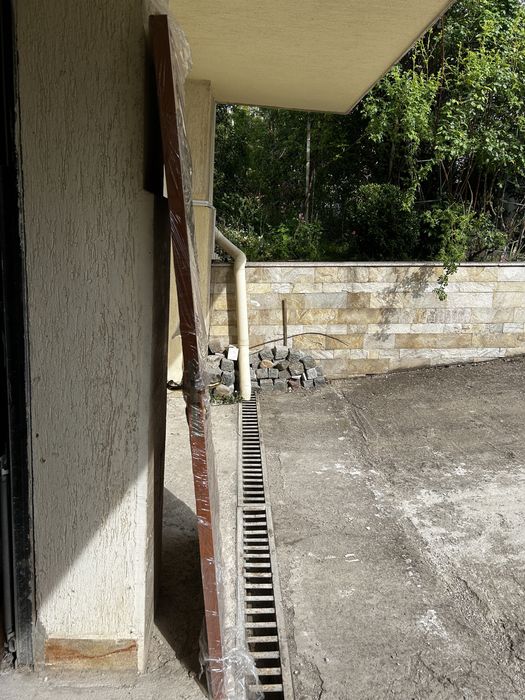 Врата за вход – дърво и MDF, 95/200 см, с патрон и дръжки