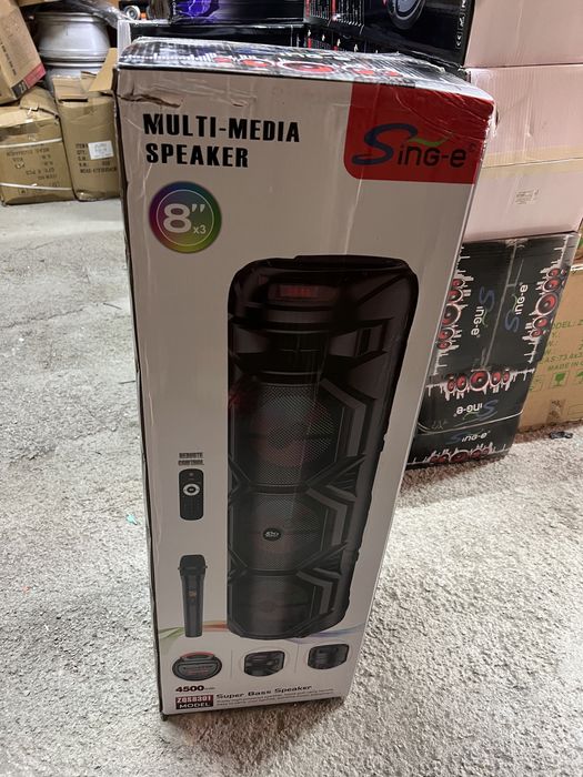 Boxa portabila cu 3 difuzoare de 94 cm cu microfon karaoke