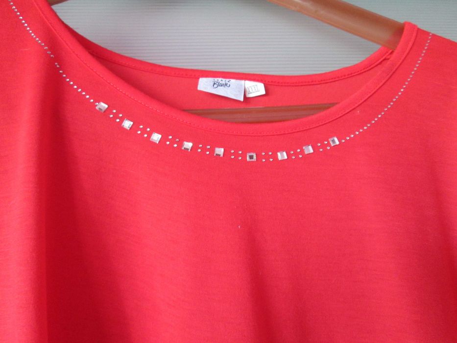 tricou rosu elegant dame XXXL