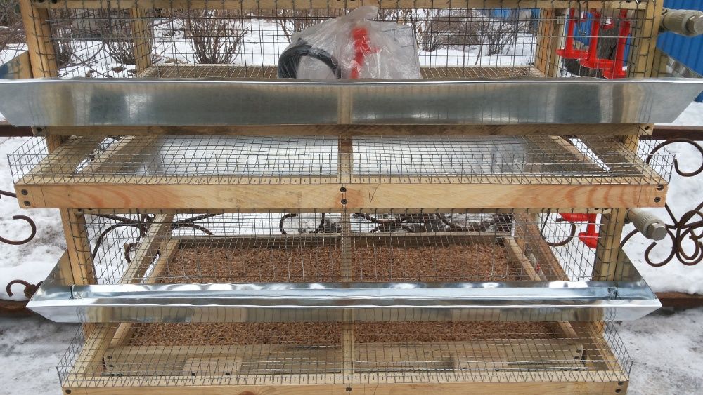 клетка для перепелов на 4 яруса