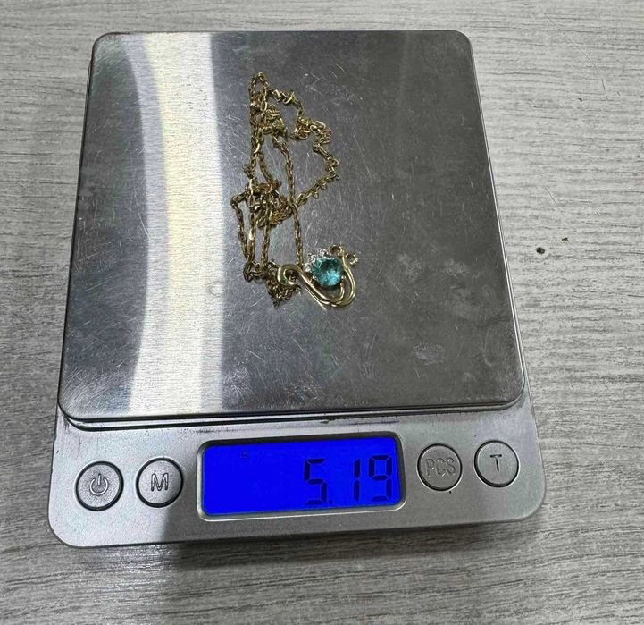 Златен синджир с висулка лебед  14K 585/ 5.19 гр – Italy