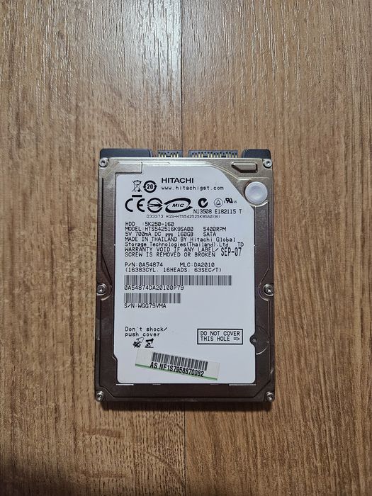 HDD Hitachi 160Gb SATA 2.5"