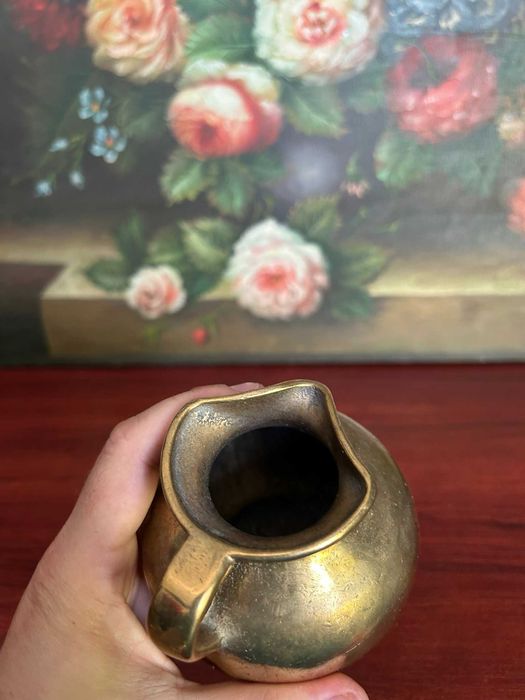 A283 716g 9cm H, 9d Carafa masiva bronz
