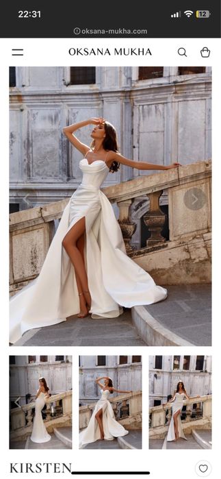 Rochie de mireasa , model kirsten , Oksana Mukha , masura 38 /40 , M/S