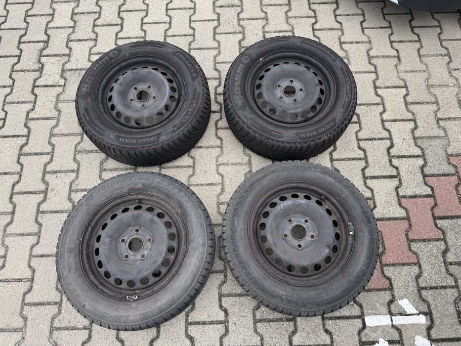 Jante Aluminiu VW Golf 5x112 Anvelope Iarna 195 65 15