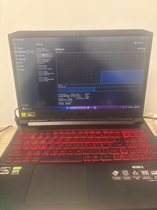 Laptop Gaming Acer Nitro 5 | Ryzen 5 5600H | RTX 3050 4GB | 16GB RAM | 144Hz