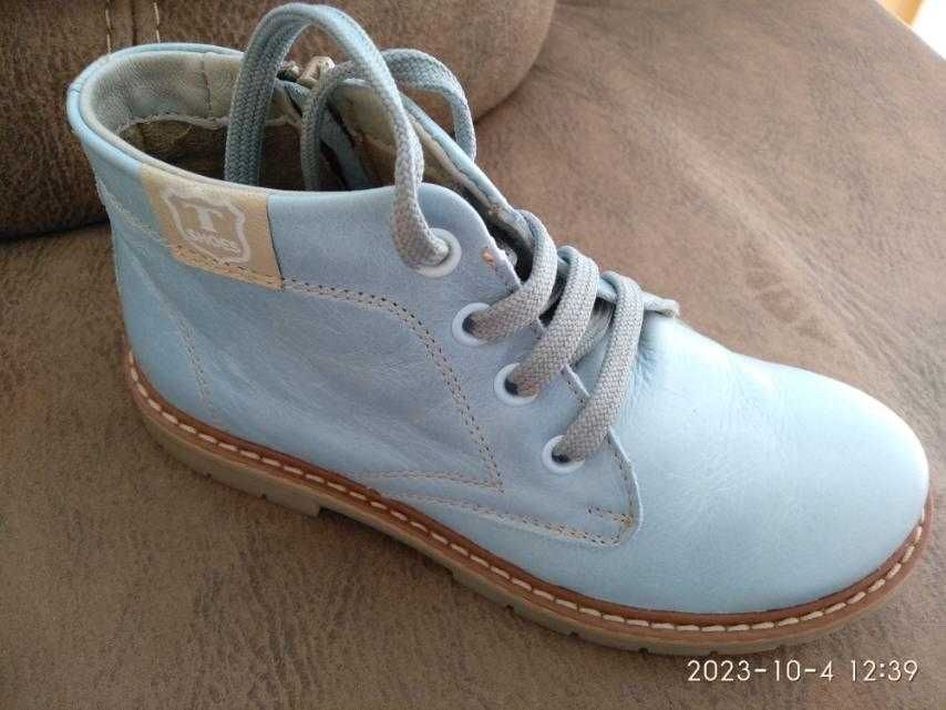 Детски Кларк/Боти №31, естествена кожа,цип отстрани,отлично състояние