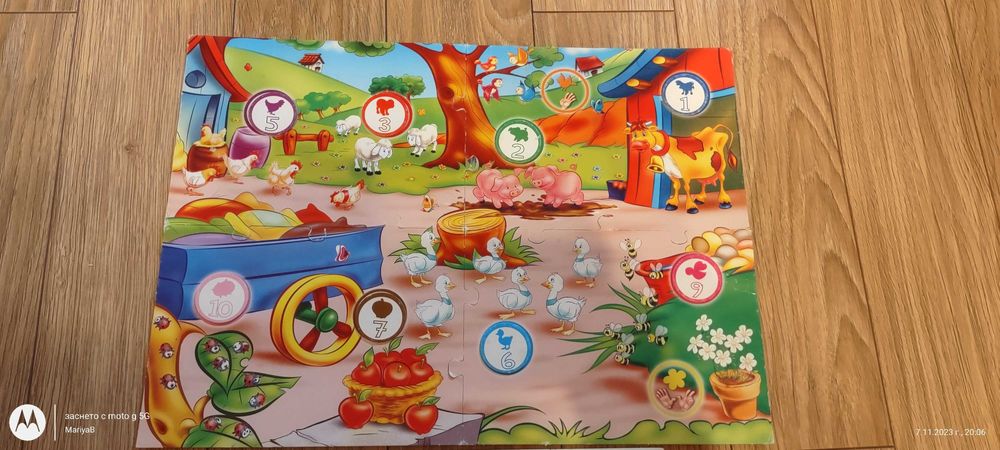 Лот дървен и картонен пъзел Числата на Clementoni