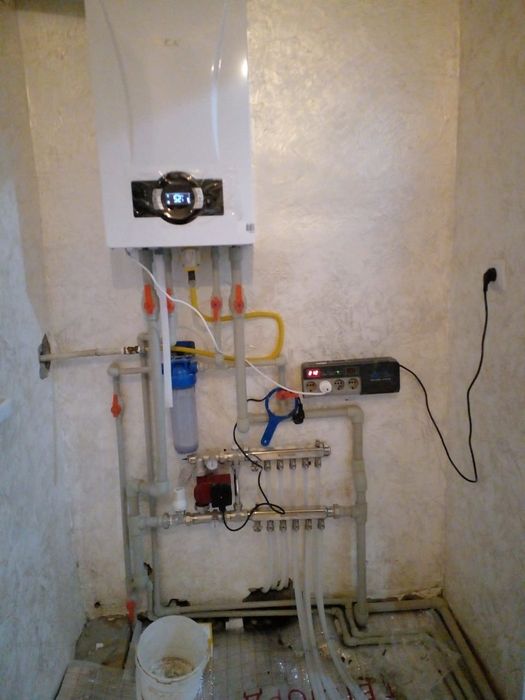 установка газовый котлов