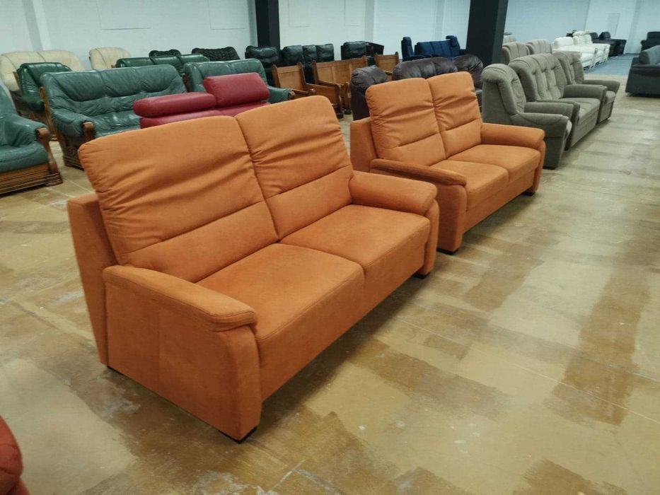 ПРОМОЦИЯ!!! Две тройки от плат алкантара, цвят оранжев "Memphis"