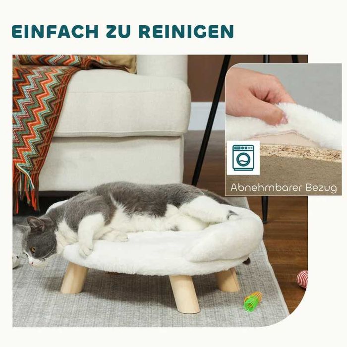 Легло за домашни любимци PawHut за котки и кучета до 5 кг/30 см