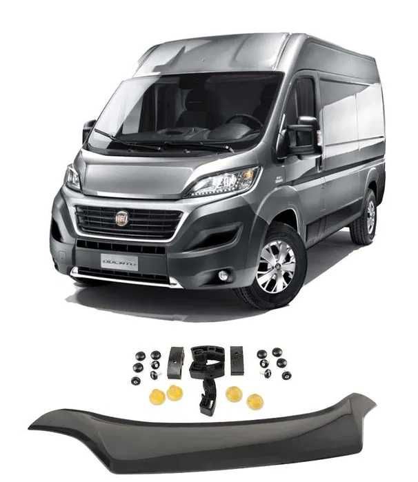 Спойлер преден капак дефлектор за / ФИАТ ДУКАТО / Fiat Ducato 2017 + / черен лак / тунинг