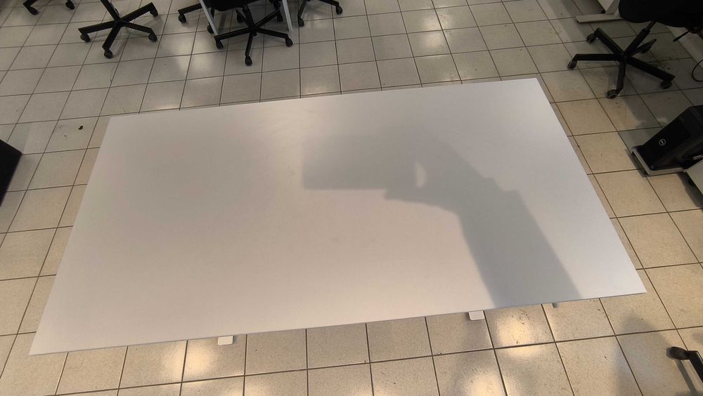 IKEA TROTTEN Birouri cu înălțime reglabilă 70-120 cm, alb, 160x80 cm