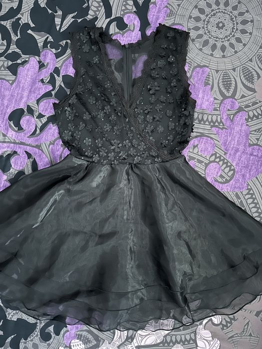 Черна къса рокля размер С