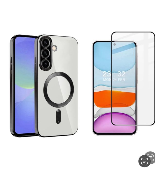 Husa Magnetica Luxury+Folie Sticla Samsung A35/A55/A36/A56/A16/A17/A07