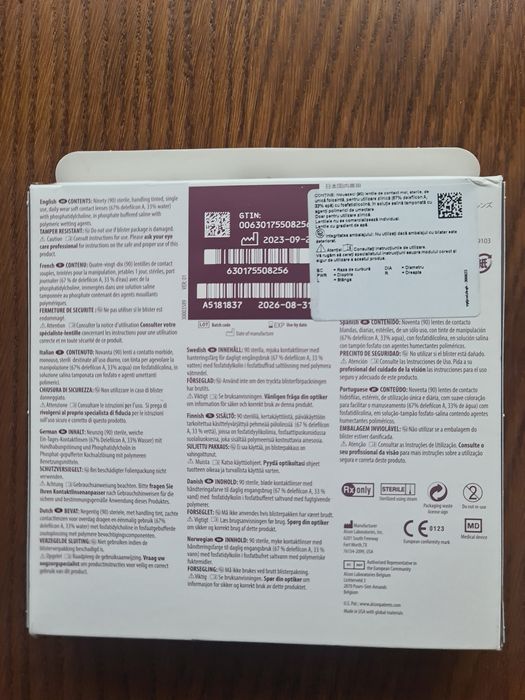 Lentile de contact -1.5  alcon dailies total 1