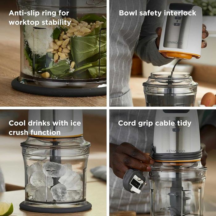 Чопър Kenwood Easy Chop, купа 0,5л, 2 скорости, 500W, CHP61.100