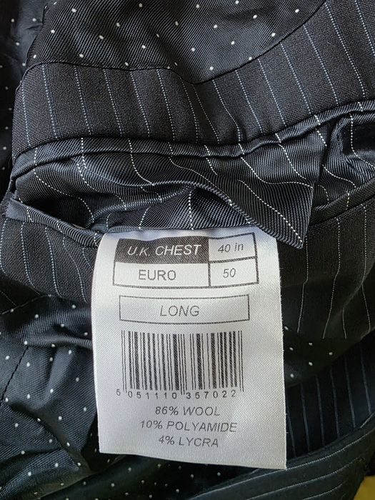 Sacou bărbați Jasper Conran mărimea 50 / L bleumarin cu dungi lână