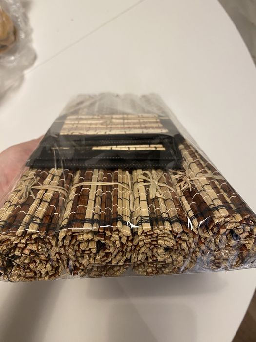 Набор бамбуковых сервировочных дорожек с подставками под стаканы