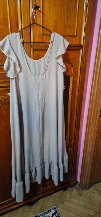 Rochie dama bej ,matase