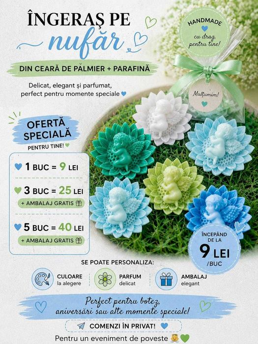 Marturi din ceara de palmier și parafina