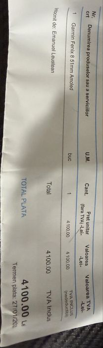 Fenix 8 amoled 51 mm + curea originala portocalie