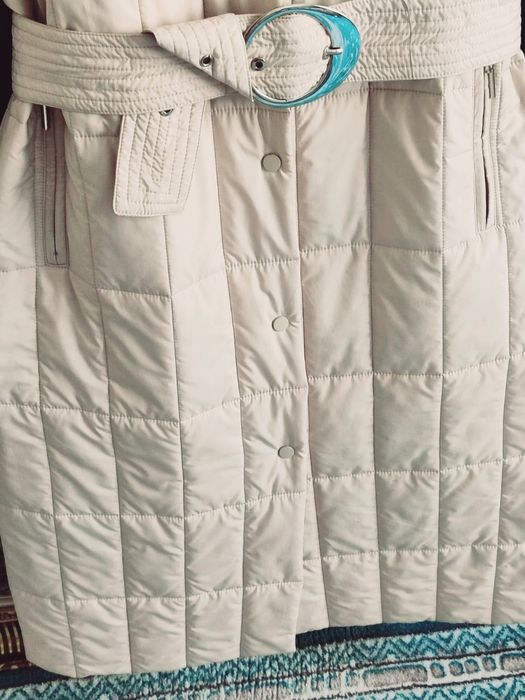 Плащь пальто стеганный размер 46