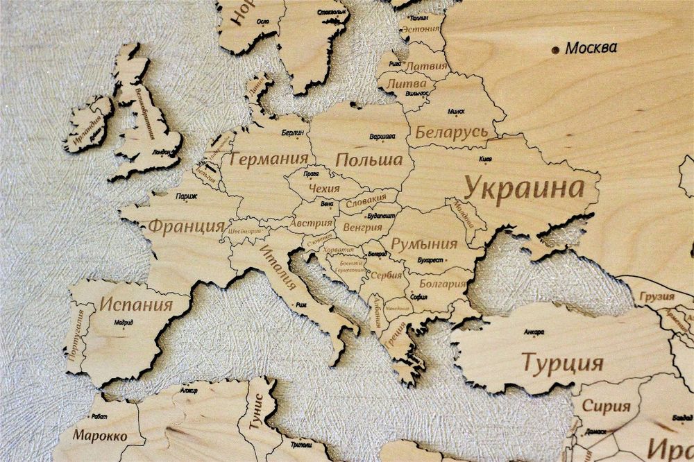 Настенное панно / Карта стран мира / Декор