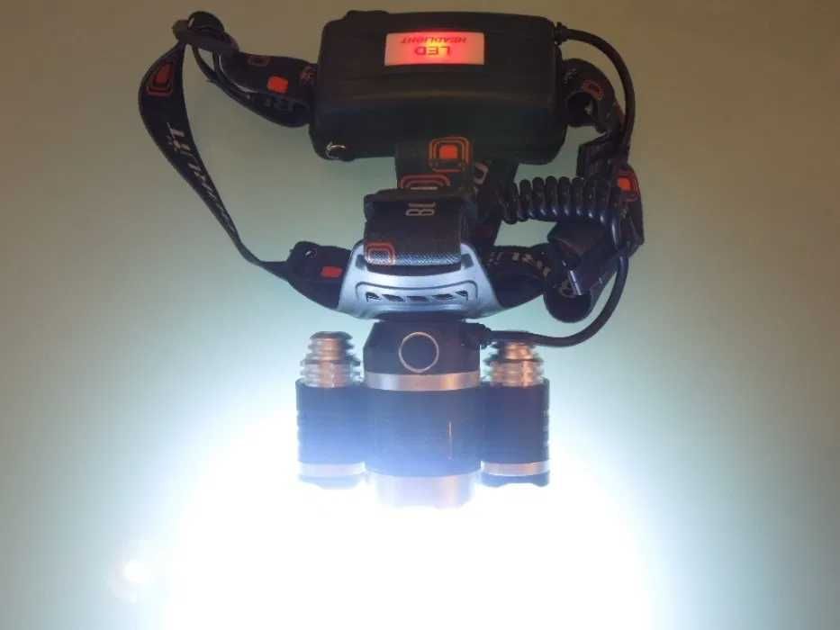 Lanterna Frontala De Cap Aluminiu 2800W Led 3 x CREE-XM-L T6