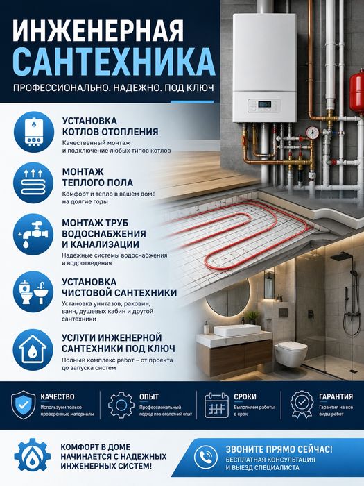 Услуги профессионального монтажника-сантехника