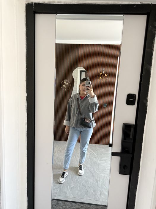 Бомбер серый легкие куртка